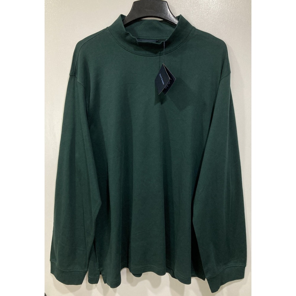 Scott Barber Mock Neck Long Sleeve Shirt Pine Green‎ XXL NWT Style K75302